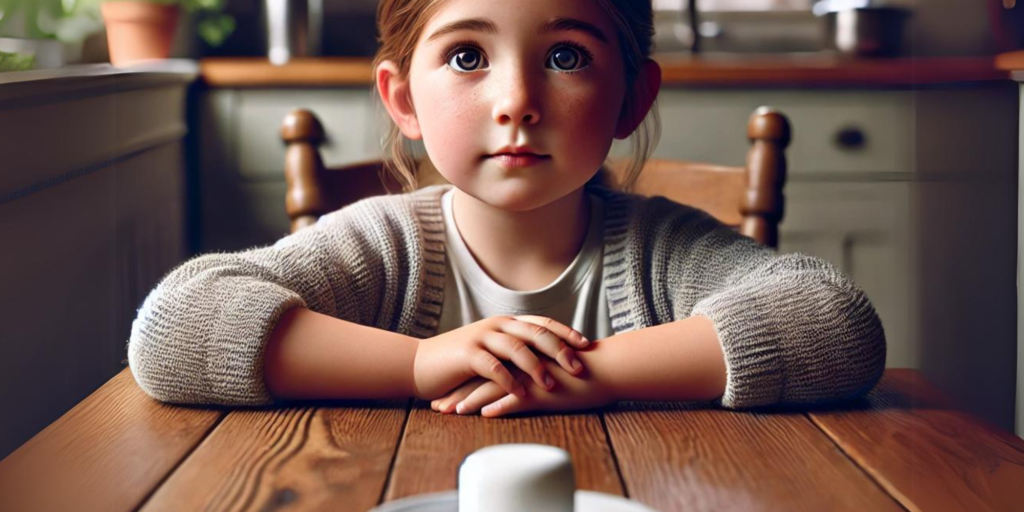 girl practising self control marshmallow science experiment