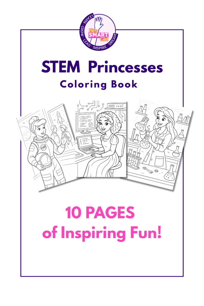 STEM Princesses coloring book