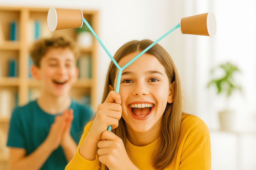 Sound experiment for kids, simple at home experiment exploring the science of sound experiment