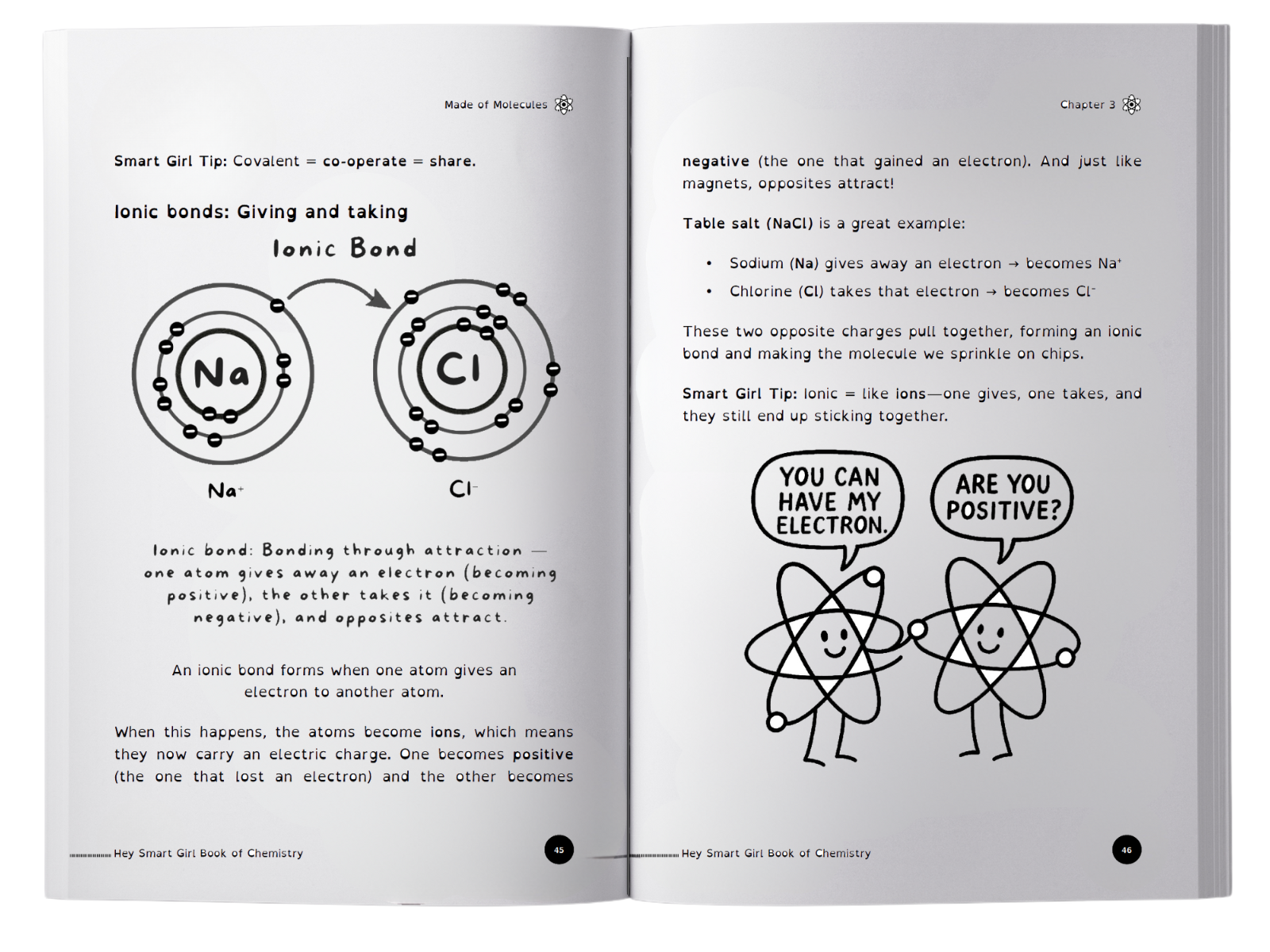 Fun chemistry pages from Hey Smart Girl book