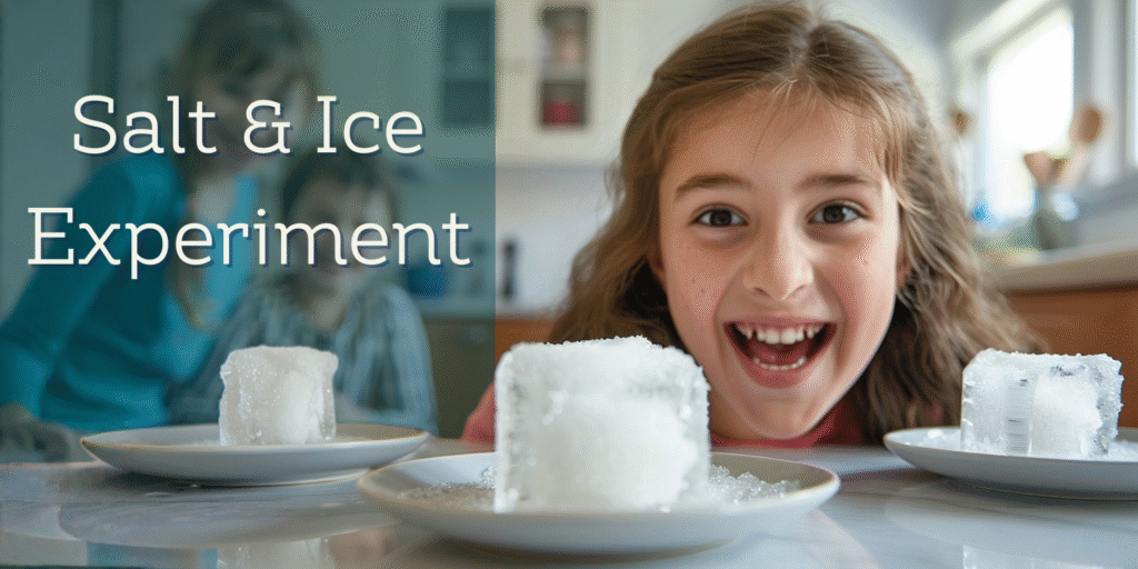 Simple science experiment salt and ice melting race fun and easy science experiments to do at home