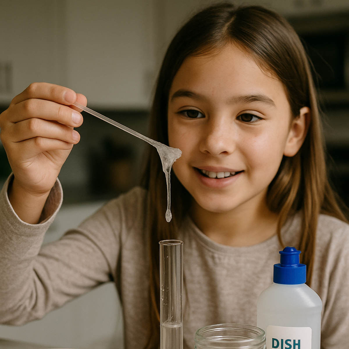 Girl exploring biology with a Hey Smart Girl STEM book