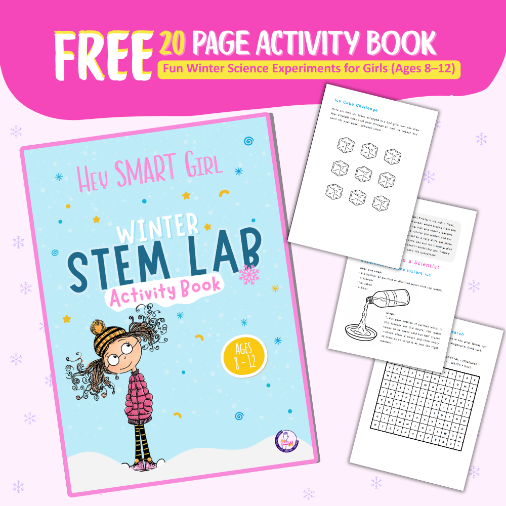 Free Winter STEM Lab activities for girls ages 8–12