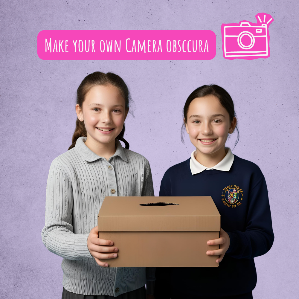 DIY shoebox pinhole camera obscura