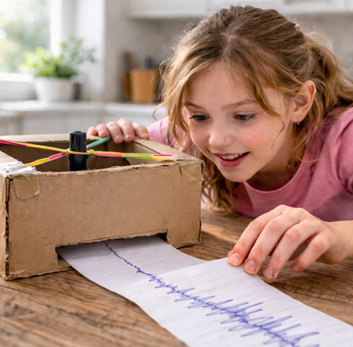Build your own seismograph experiment for kids