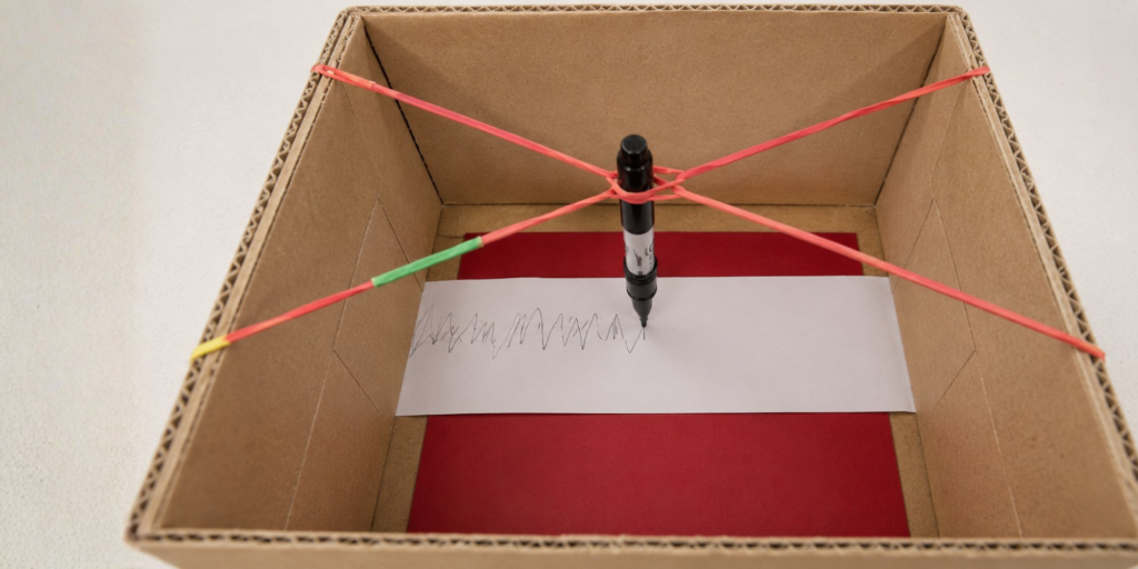Seismograph detects earthquakes — easy science experiments to do at home