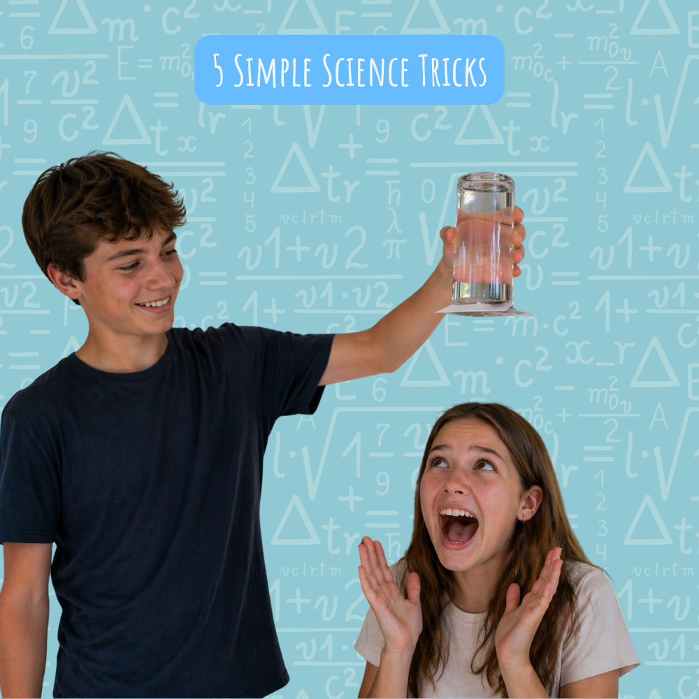 Science tricks with a glass physics experiments for kids