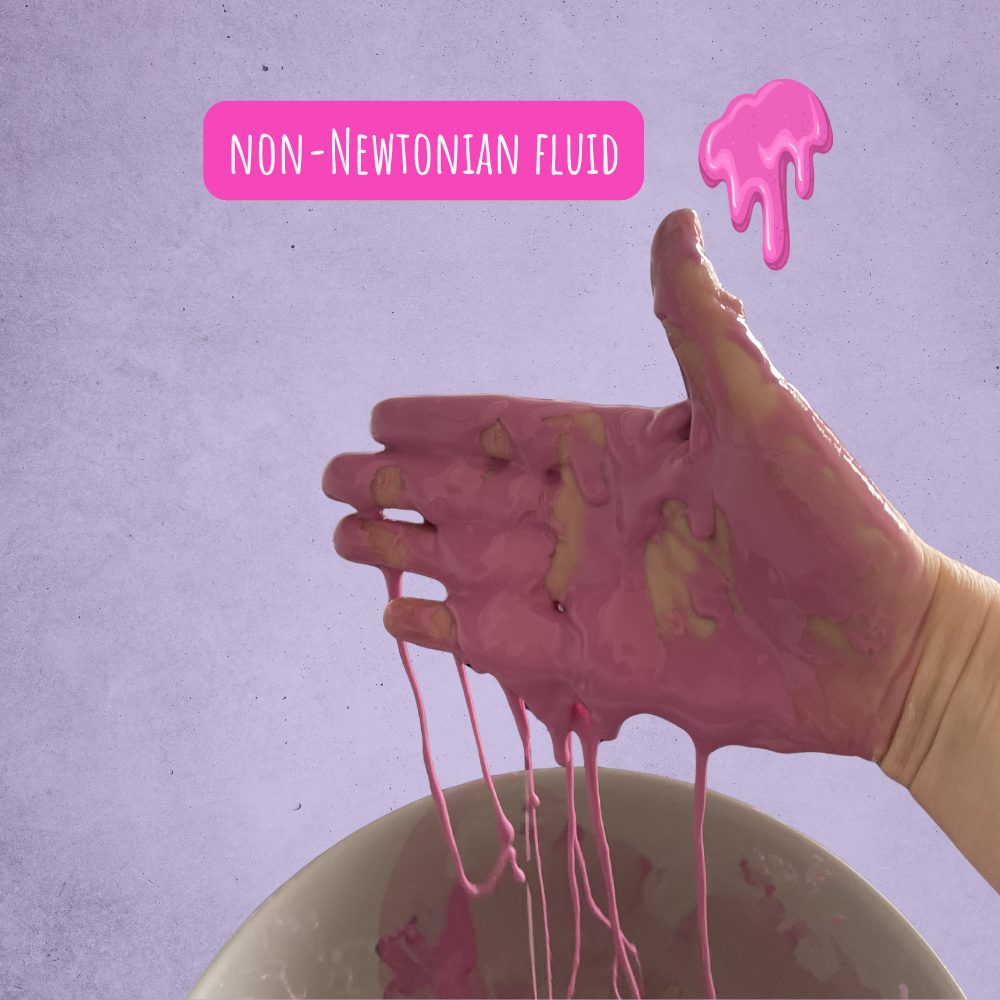 States of matter experiment for kids — non-Newtonian fluid