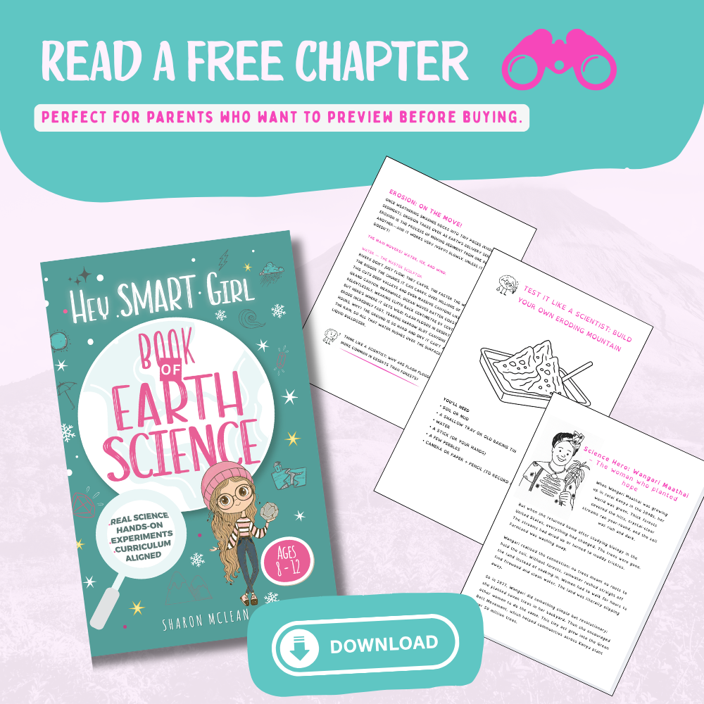 Free science printables for girls — Earth Science chapter download
